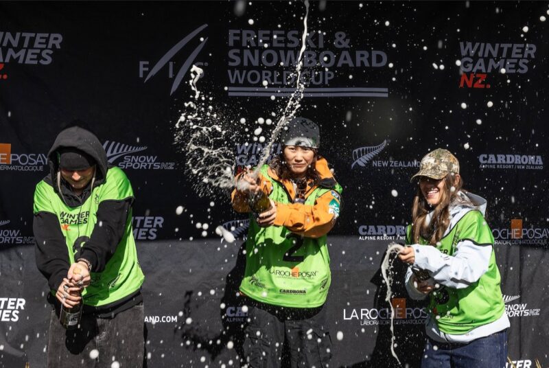 Пьедестал сноуборда для женщин. Изображение предоставлено Winter Games NZ.