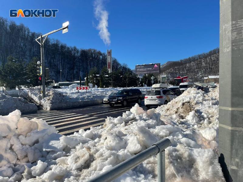 Сочи: Как выглядят курорты после снегопада