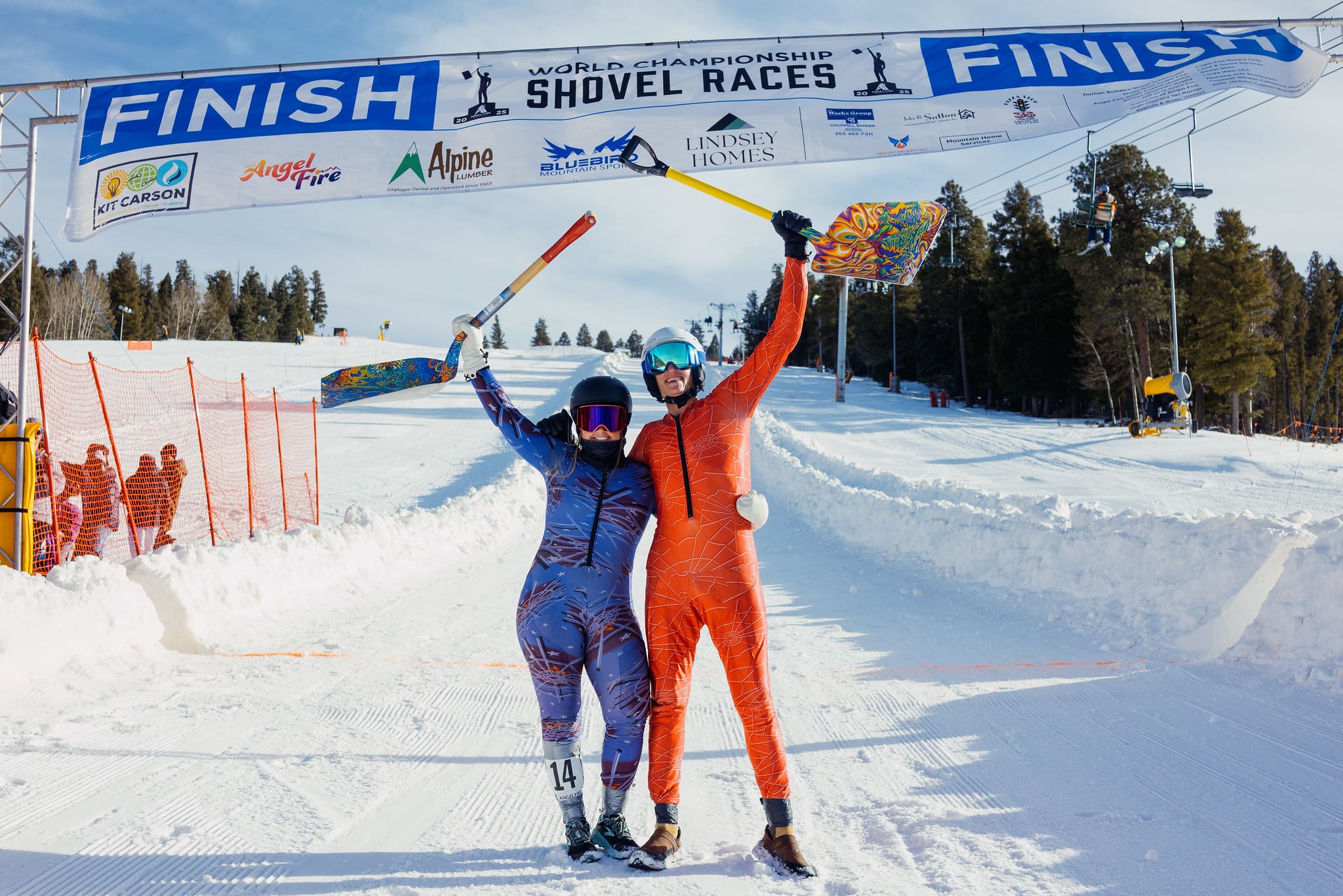 Shovel Racer достигает 62 миль в час @ New Mexico Ski Resort